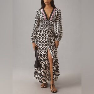 FARM Rio Long Sleeve Printed Maxi Dress Size M